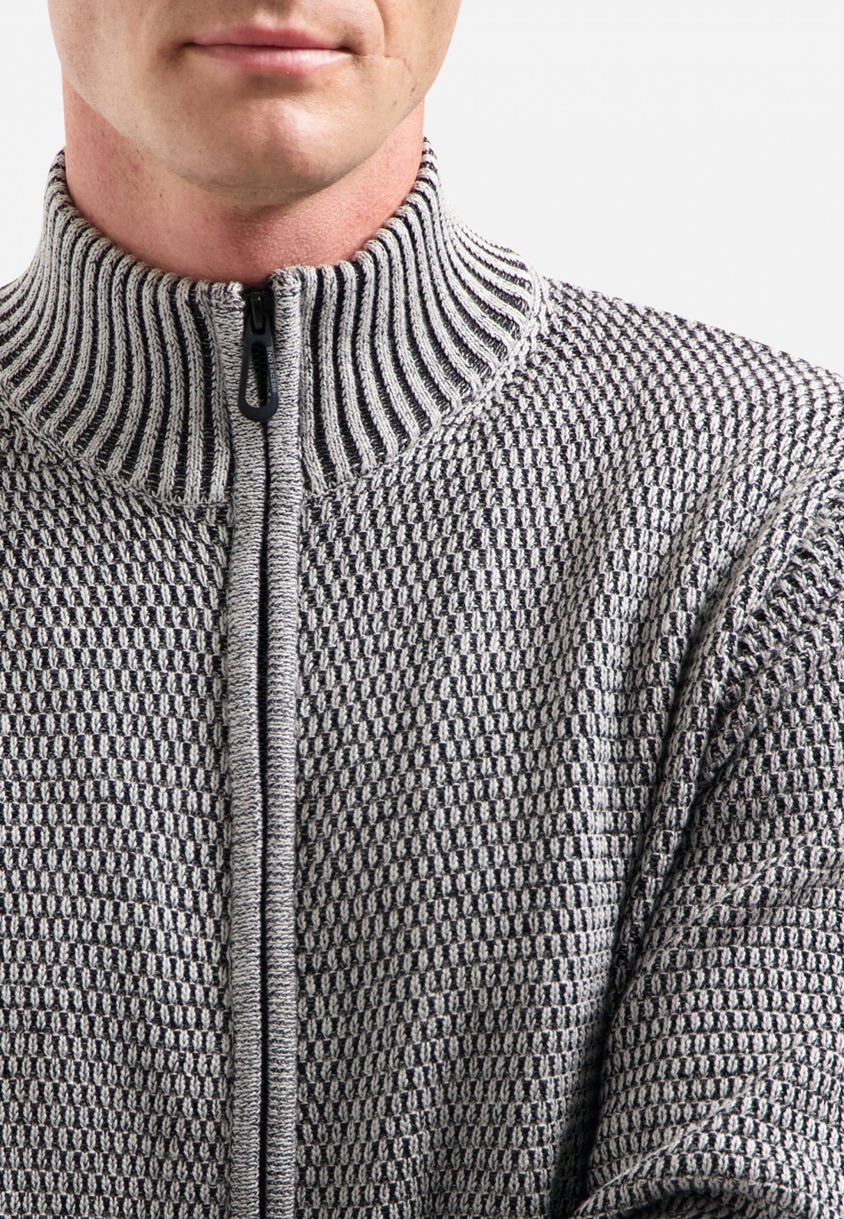 Gilet en grosse maille chinée | Grey Melange – Image 8