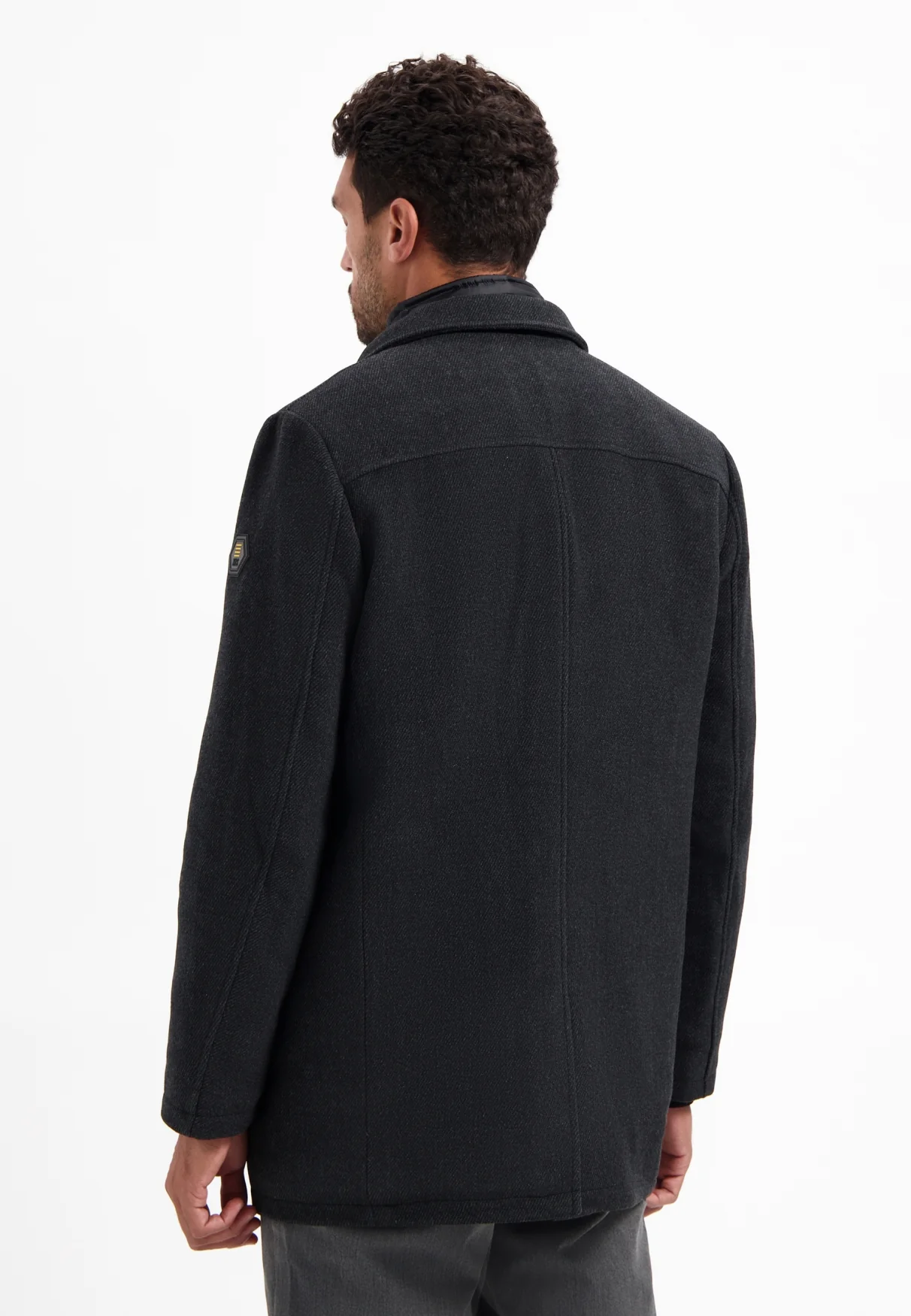 Manteau en laine à double fermeture | Antra Melange – Image 3