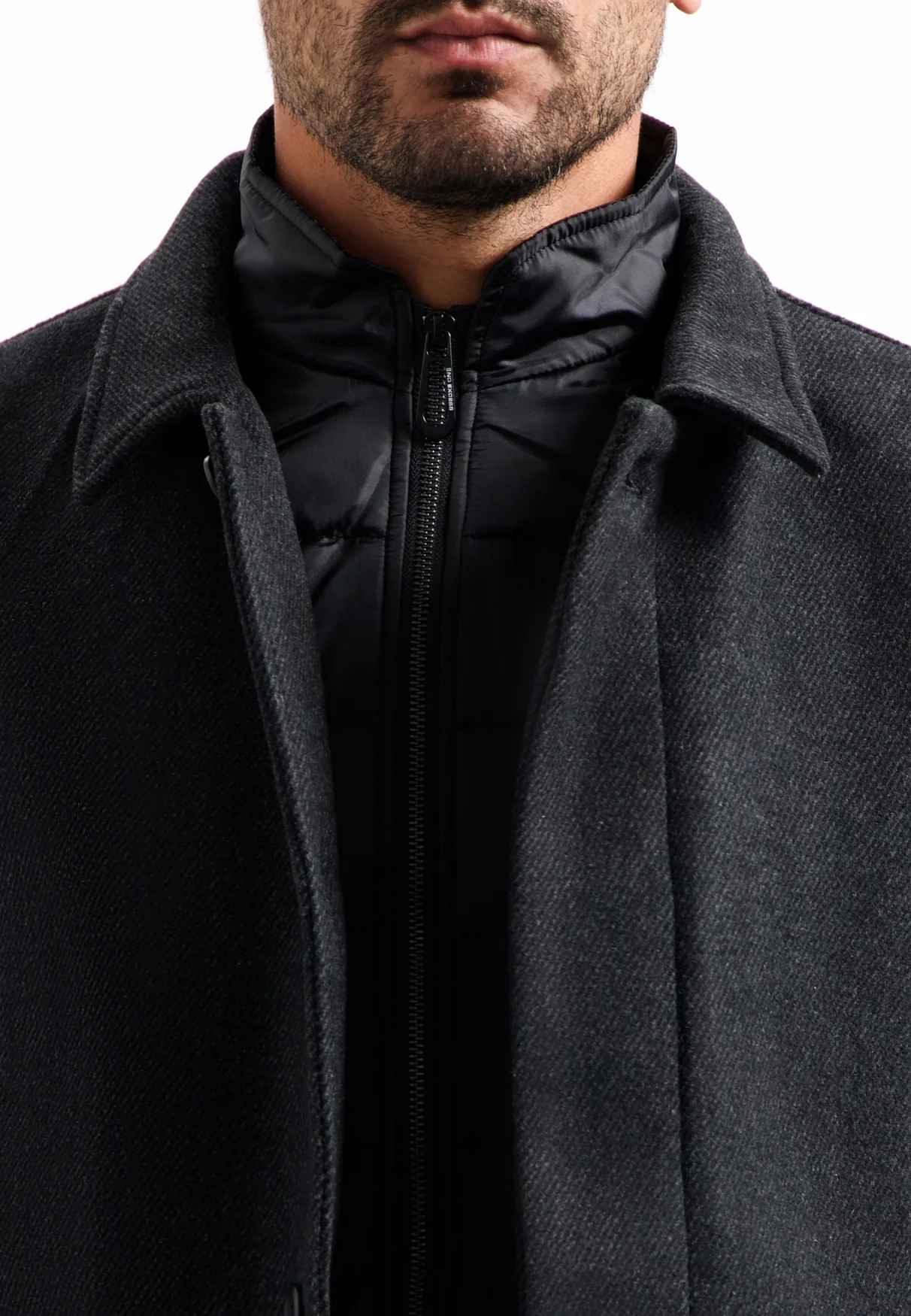 Manteau en laine à double fermeture | Antra Melange – Image 8