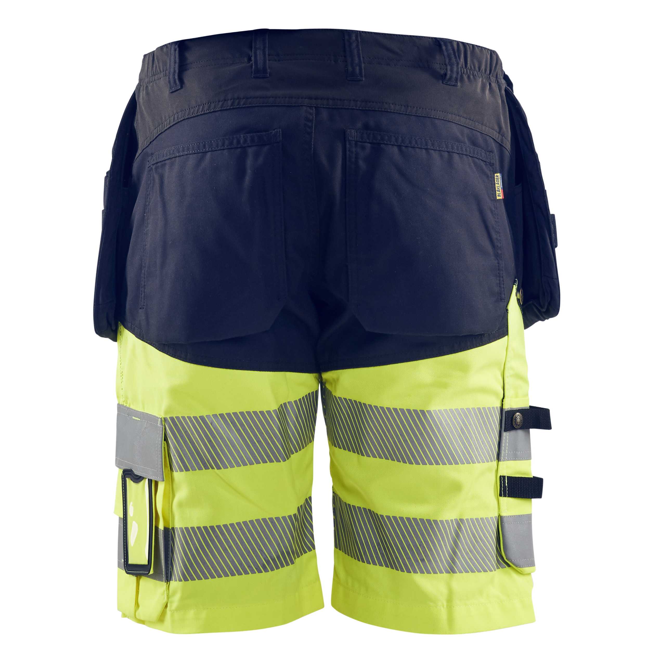 BLAKLADER 15961811 | Hi Vis shorts with stretch Hi Vis Reflective Work Shorts Men - Stretch Fabric – Image 4