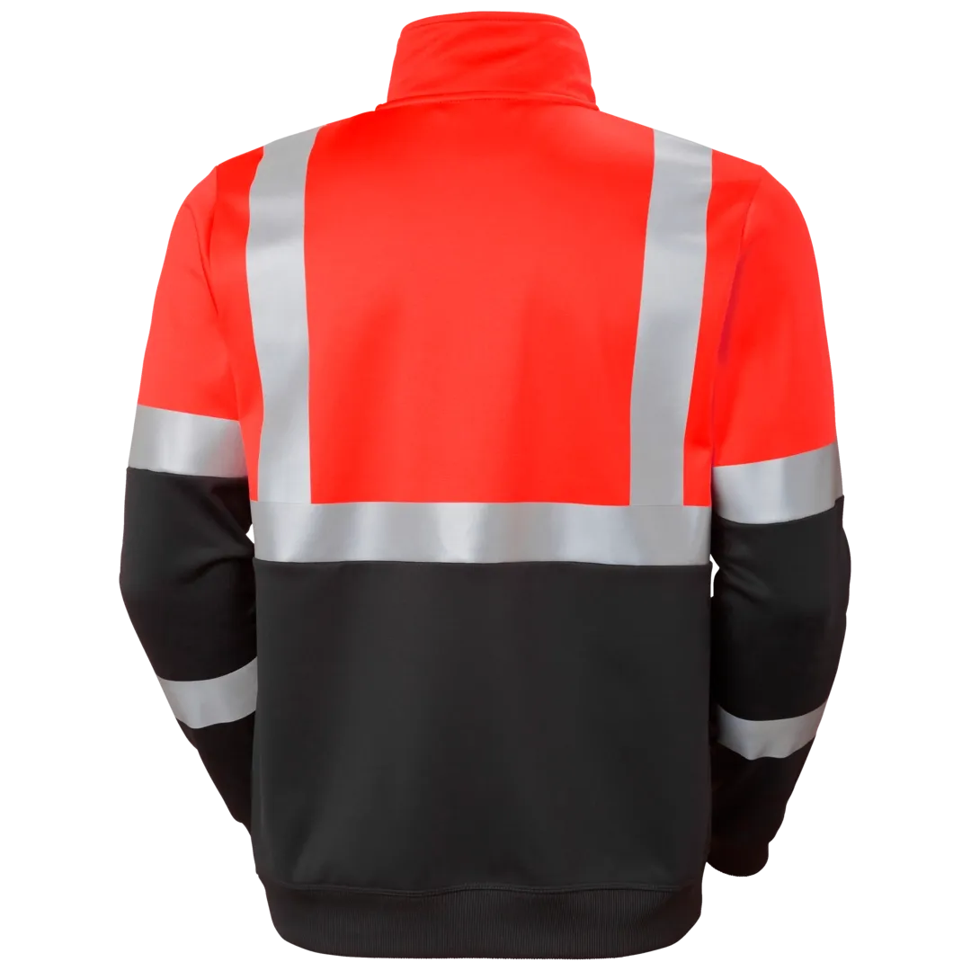 HELLY HANSEN ADDVIS HALF ZIP SWEATSHIRT CLASS 1 79257 Hi Vis Reflective Work Sweatshirt MEN - UPF – Image 3