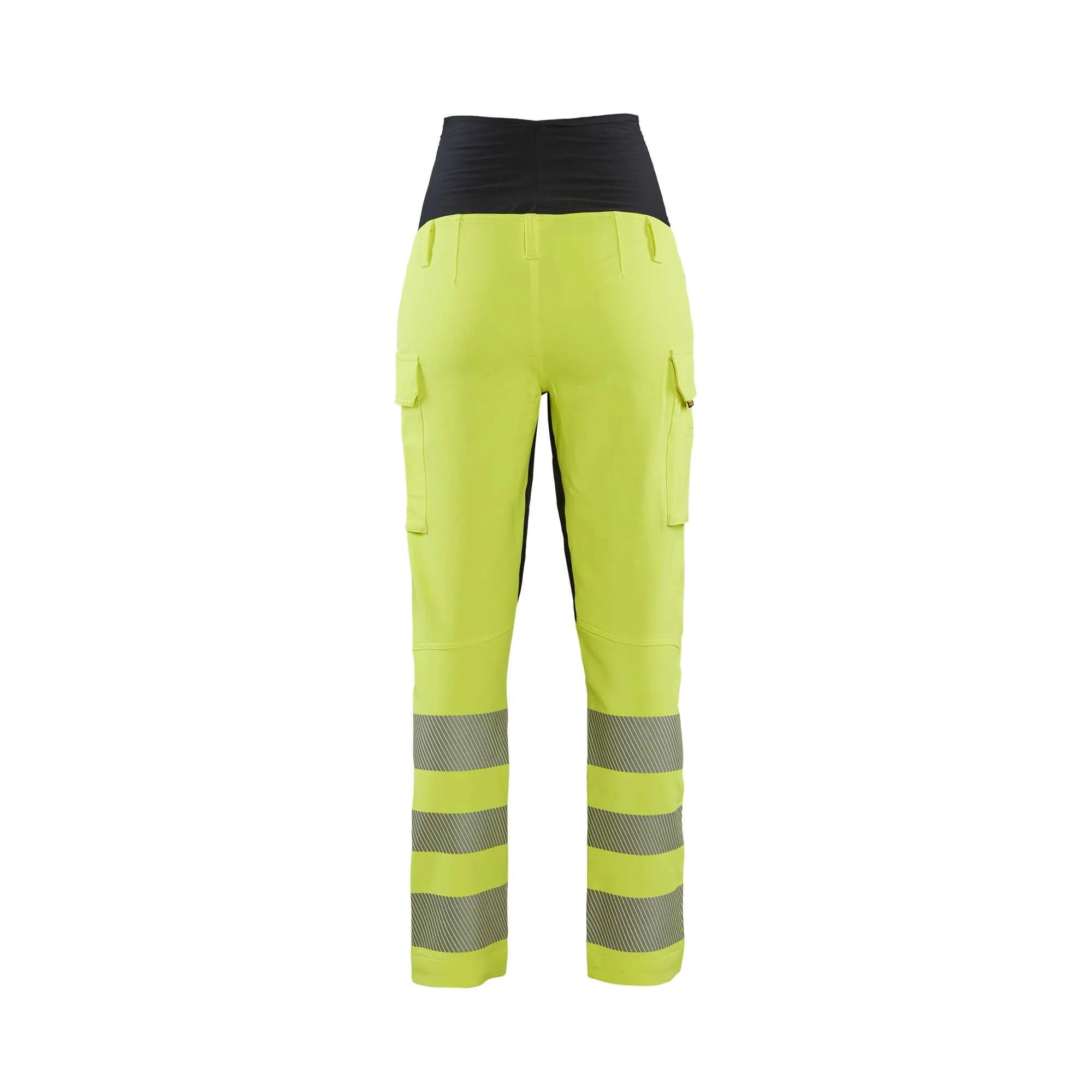 BLAKLADER 71001642 Women's hi Vis 4 way stretch maternity trousers Hi Vis Reflective Work Trousers Women - water repellent – Image 3