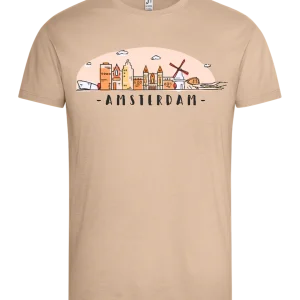 Amsterdam City Skyline Design - Premium men's t-shirt