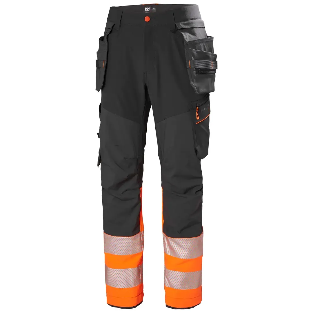 HELLY HANSEN ICU BRZ CONSTRUCTION PANT CLASS 1 77500 Hi Vis Reflective Work Trousers MEN - Stretch – Image 2
