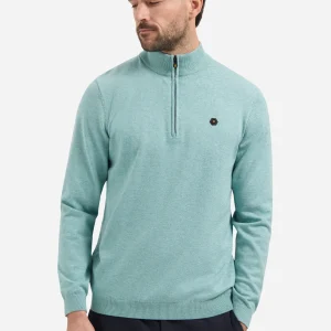 Pull à col montant zippé | Arctic Blue