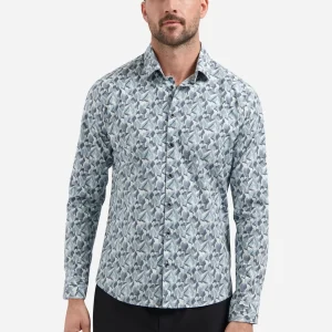 Chemise stretch imprimée | Dark Steel