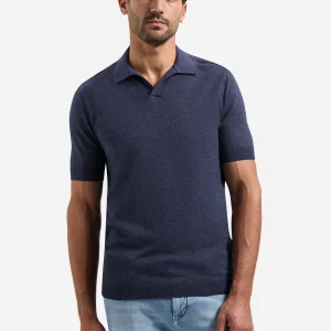 Knitted polo shirt | Night