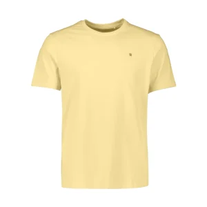 T-shirt basique uni à col rond. | Yellow