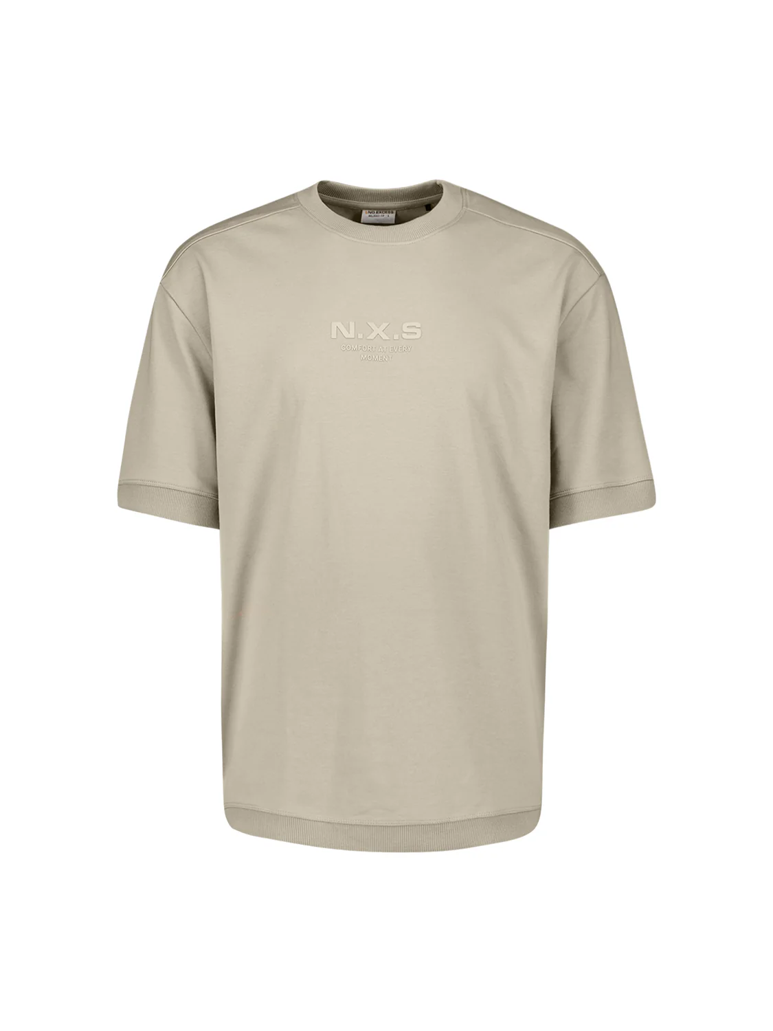 Interlock sweat T-shirt | Taupe – Image 6