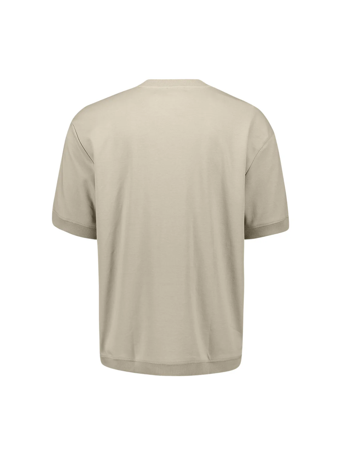 Interlock sweat T-shirt | Taupe – Image 7