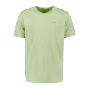 T-shirt flammé à col rond | Seagreen