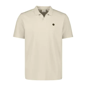 Polo basique à col en V | Taupe