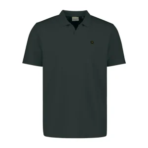 Polo basique à col en V | Dark Steel