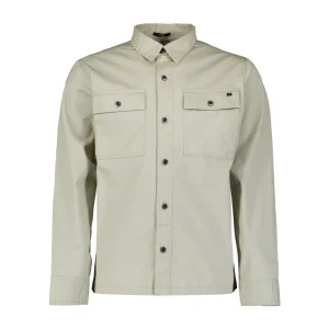 Surchemise stretch en sergé | Light Moss