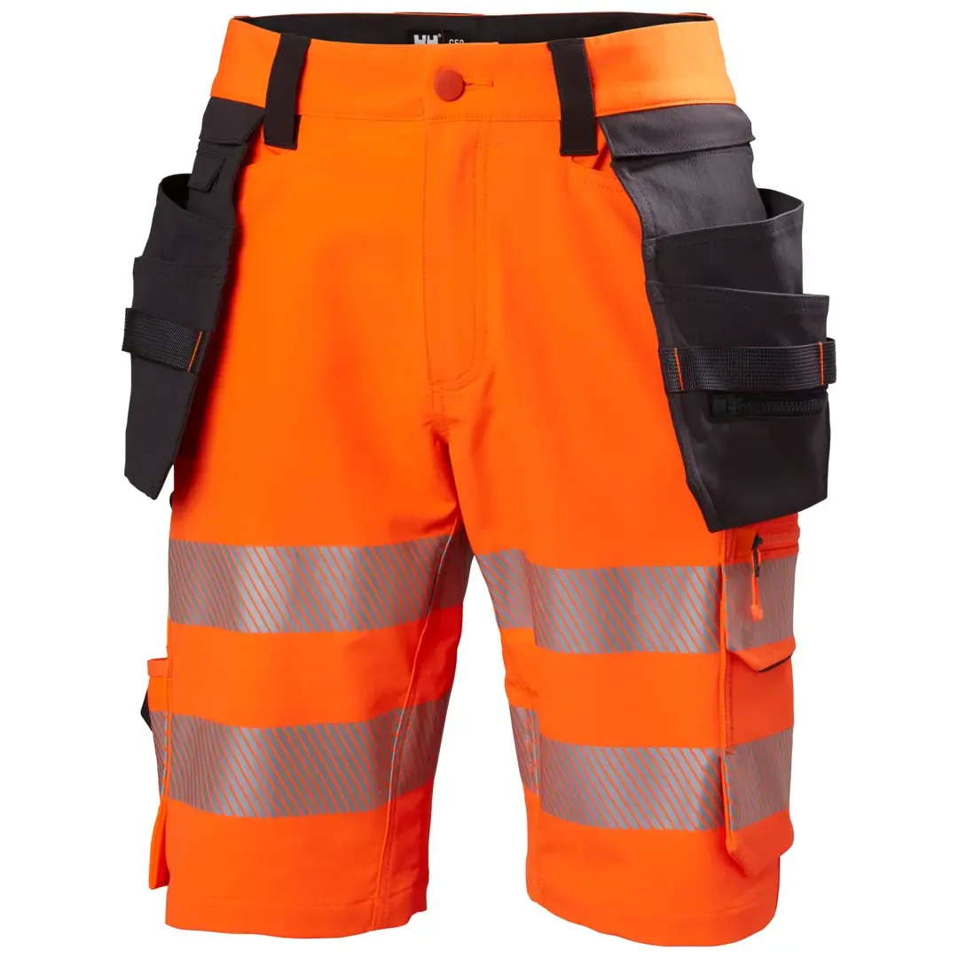 HELLY HANSEN ICU CONSTRUCTION SHORTS 77503 Hi Vis Reflective Work Shorts MEN - 4 Way Stretch Fabric