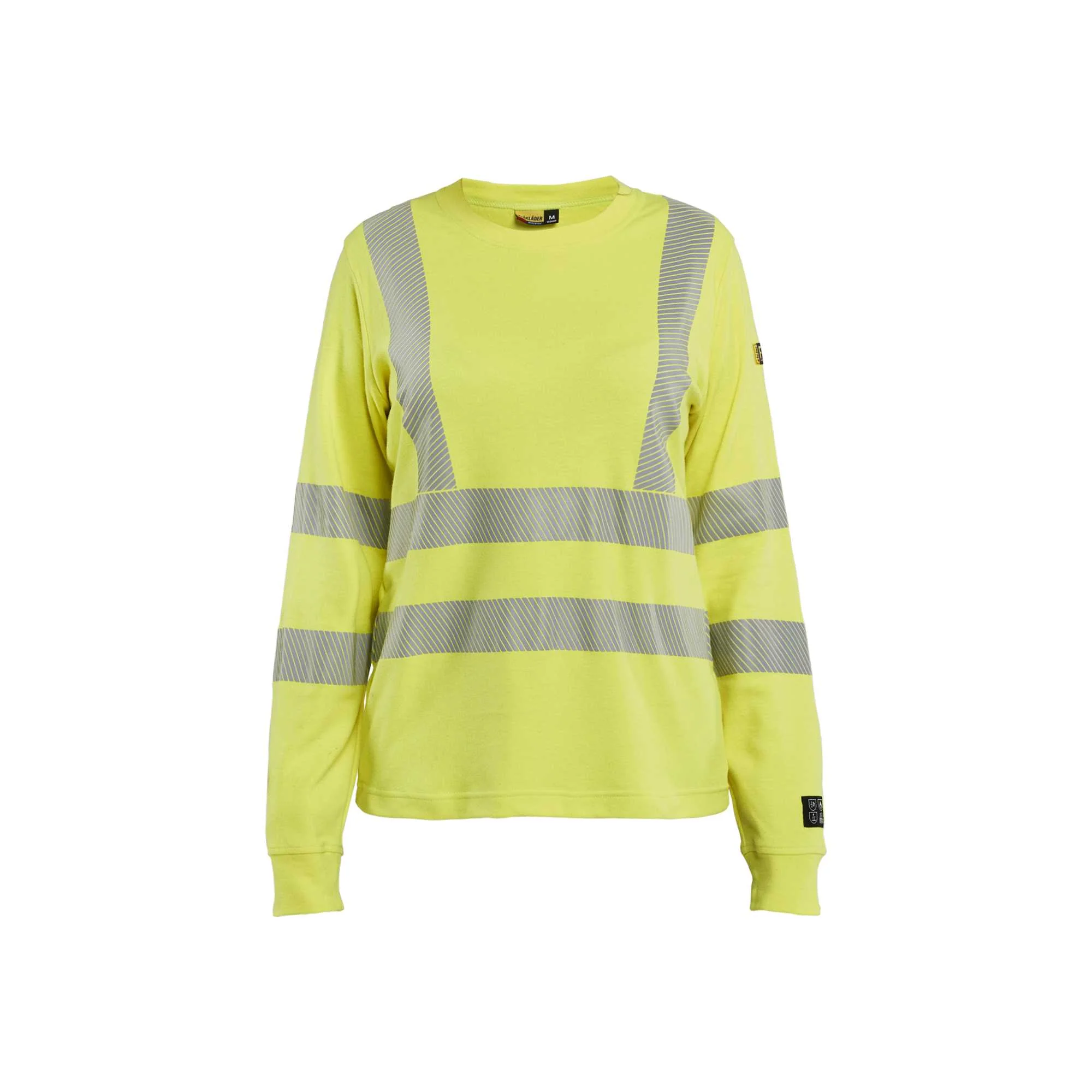BLAKLADER 34691761 Women's Long Sleeved T Shirt Multinorm Hi Vis Reflective Long Sleeve Work T-Shirt WOMEN - Flame Retardant – Image 2