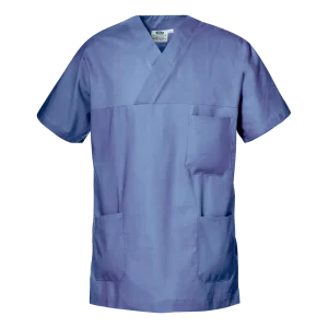 SIR SAFETY CARDIO mod. SCRUB TOP Short Sleeve Work Shirt MEN - 100% Cotton