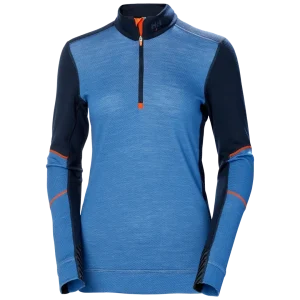 HELLY HANSEN W HH LIFA MERINO HALF ZIP 75210 Long Sleeve Work T-Shirt WOMEN - Moisture Wicking