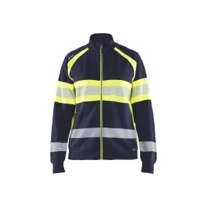 BLAKLADER 35051158 Hi Vis Reflective Full-zip Work Sweatshirt WOMEN - 100% Cotton