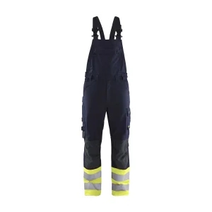 BLAKLADER 28881512 Multinorm Inherent Bib Trousers Hi Vis Reflective Work Bib Trousers Men - ripstop fabric