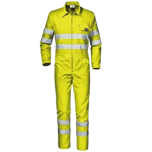 SIR SAFETY MISTRAL Hi Vis Reflective Work Coverall Men - Breathable Cotton Blend