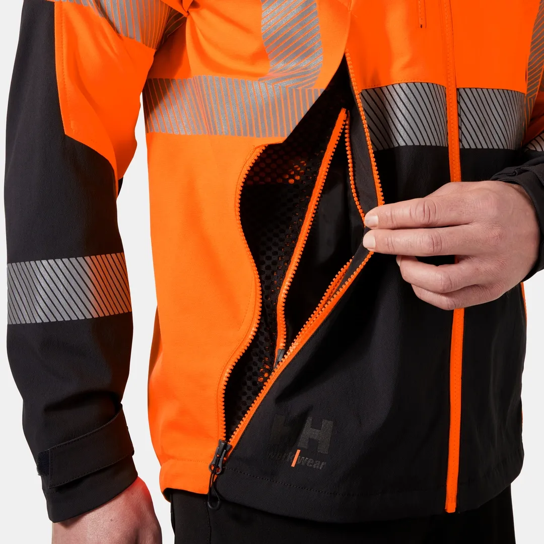 HELLY HANSEN ICU BRZ JACKET 77203 Hi Vis Reflective Softshell Work Jacket MEN - Breathable – Image 8