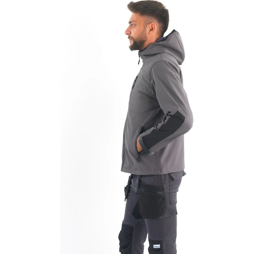 BITCO SPREE Water Repellent Windproof Softshell Jacket Men - Fleece Lining – Image 2