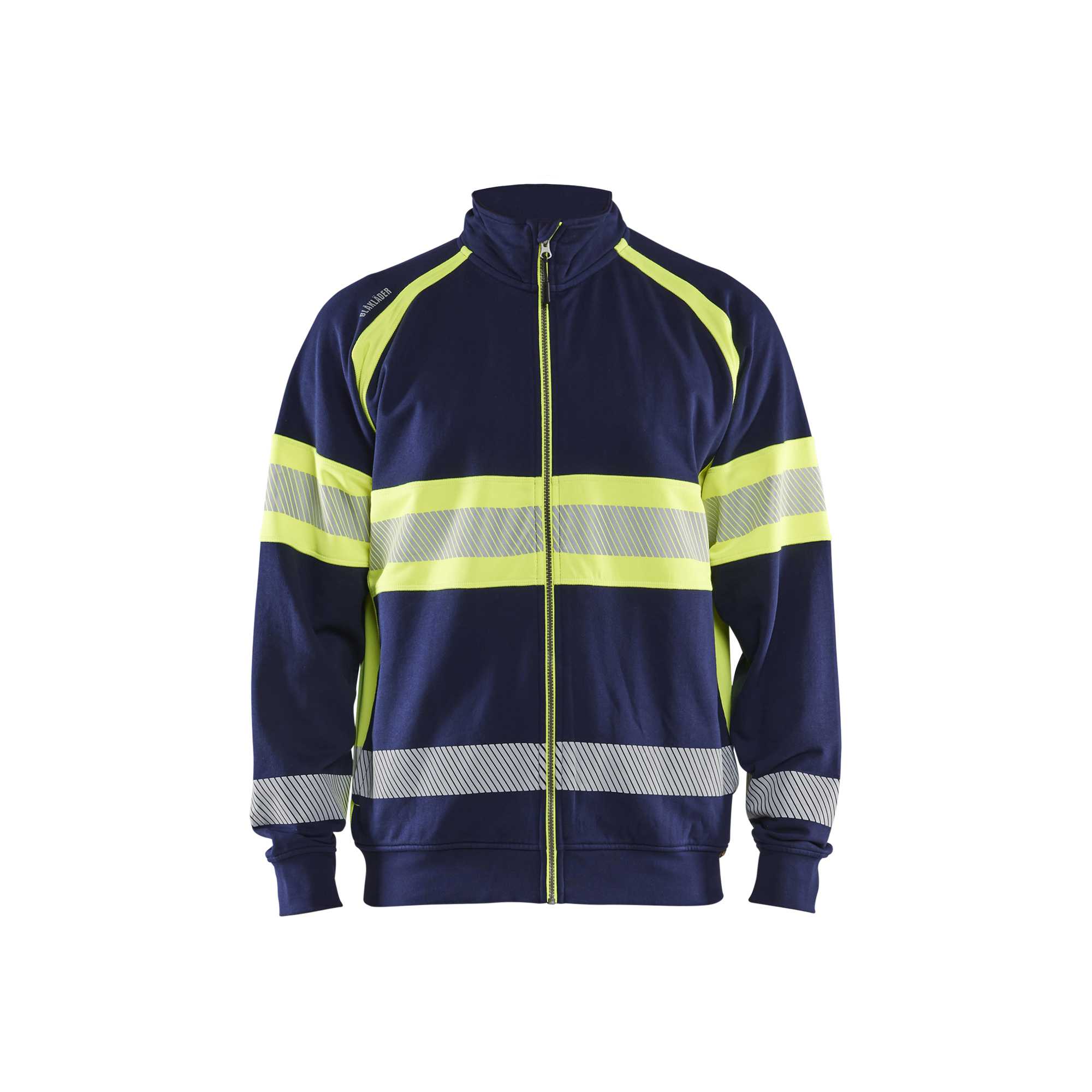 BLAKLADER 35511158 Hi Vis Sweater Hi Vis Reflective Full-zip Work Sweatshirt MEN - 100% Cotton – Image 2