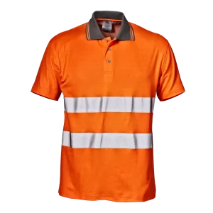 SIR SAFETY MISTRAL Hi Vis Polo Shirt Men - Reflective Bands