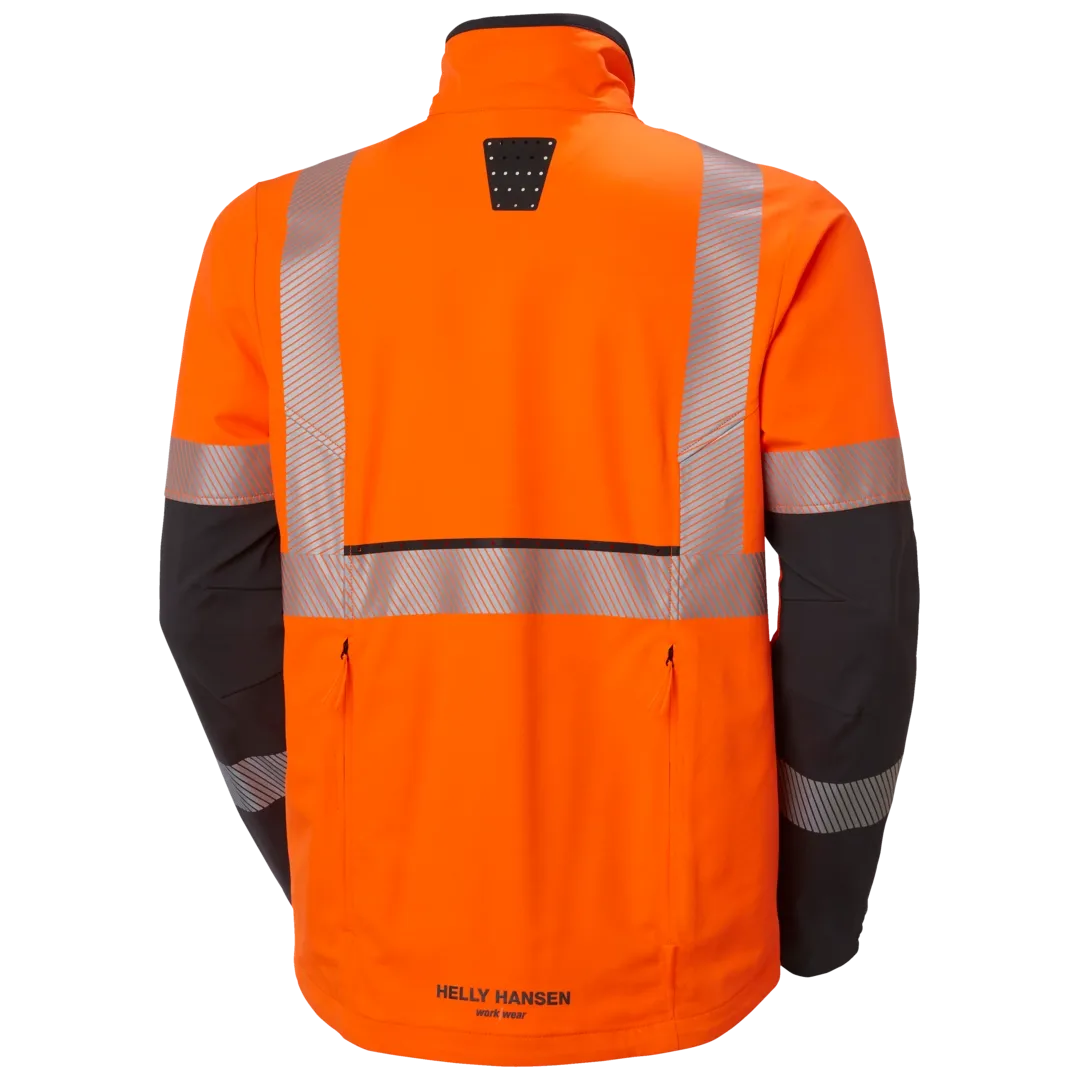 HELLY HANSEN ICU BRZ JACKET 77203 Hi Vis Reflective Softshell Work Jacket MEN - Breathable – Image 9