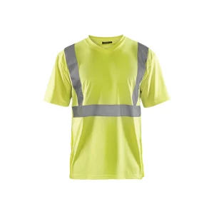 BLAKLADER 33131009 Hi Vis T Shirt Hi Vis Reflective Short Sleeve Work T-Shirt MEN - 100% Polyester