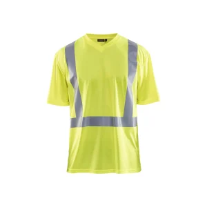BLAKLADER 33821011 UV T SHIRT HI VIS Hi Vis Reflective Short Sleeve Work T-Shirt MEN - 100% Polyester