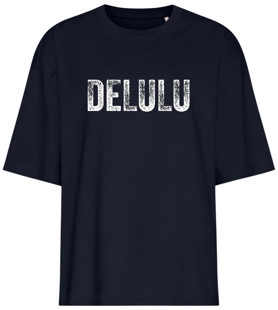 Delulu Text Design - Premium women's oversized t-shirt