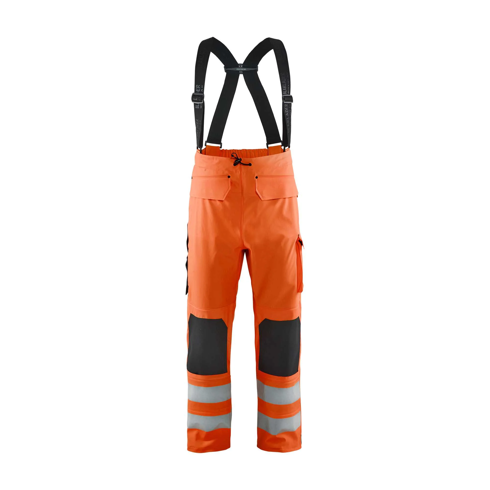 BLAKLADER 13022003 Rain Trousers Hi Vis LEVEL 2 Hi Vis Reflective Work Trousers Men - Waterproof – Image 9