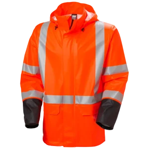 HELLY HANSEN ADDVIS 70155 Hi Vis Reflective Work Rain Jacket MEN Safety Rain Jacket - Waterproof