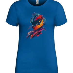 Colorful F1 Helmet Design - Premium women's t-shirt