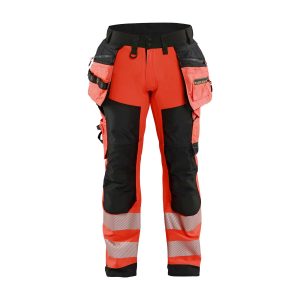 BLAKLADER 18202513 | Hi vis Softshell Trousers Hi Vis Reflective Work Trousers Men - Waterproof