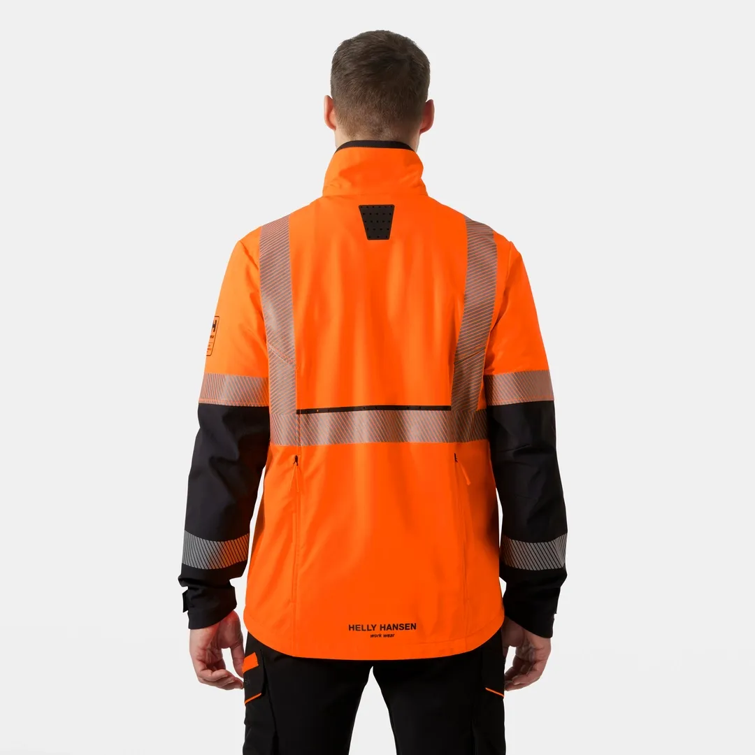 HELLY HANSEN ICU BRZ JACKET 77203 Hi Vis Reflective Softshell Work Jacket MEN - Breathable – Image 3
