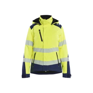 BLAKLADER 44012513 Women's Hi vis Lightweight lined Winter Softshell Jacket Hi Vis Reflective Softshell Work Jacket WOMEN - Waterproof