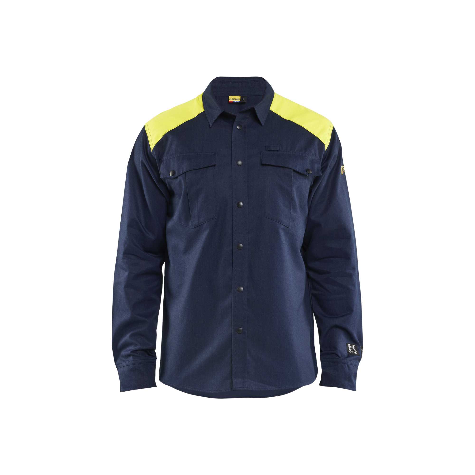 BLAKLADER 32381517 Multinorm Shirt Hi Vis Reflective Long Sleeve Work Shirt MEN - Flame Retardant – Image 2