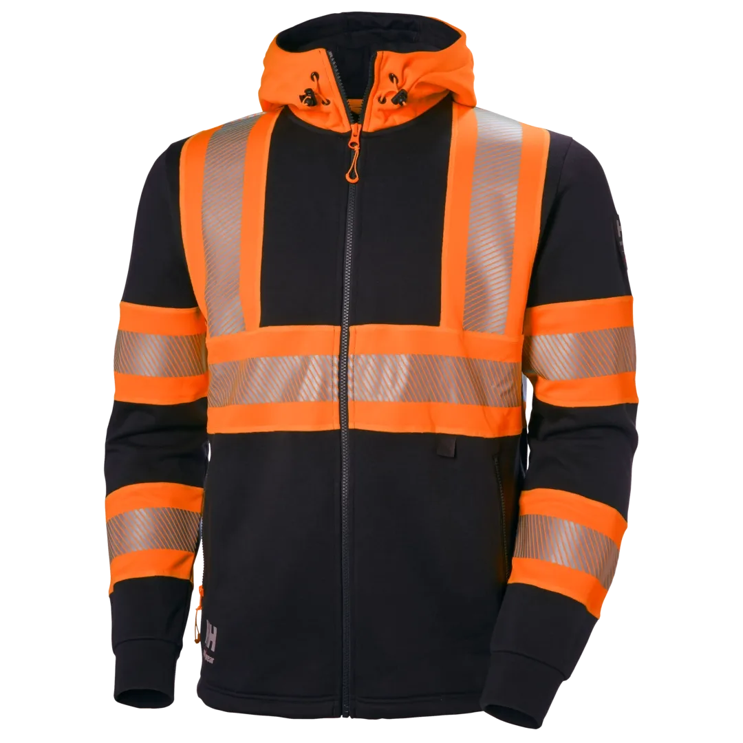 HELLY HANSEN ICU ZIP HOODIE 79273 Hi Vis Reflective Hoodie Work Sweatshirt MEN - EN 20471 Class 1 – Image 2