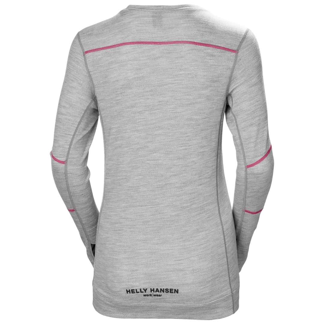 HELLY HANSEN W HH LIFA MERINO CREWNECK 75209 Long Sleeve Work T-Shirt WOMEN - Merino Wool Blend – Image 9