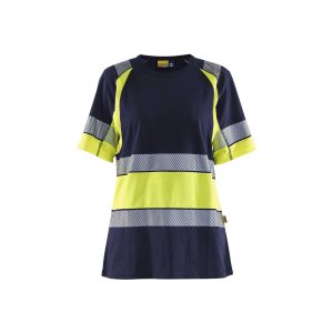 BLAKLADER 34101030 Women’s Hi Vis T Shirt Hi Vis Reflective Short Sleeve Work T-Shirt WOMEN - 100% Cotton