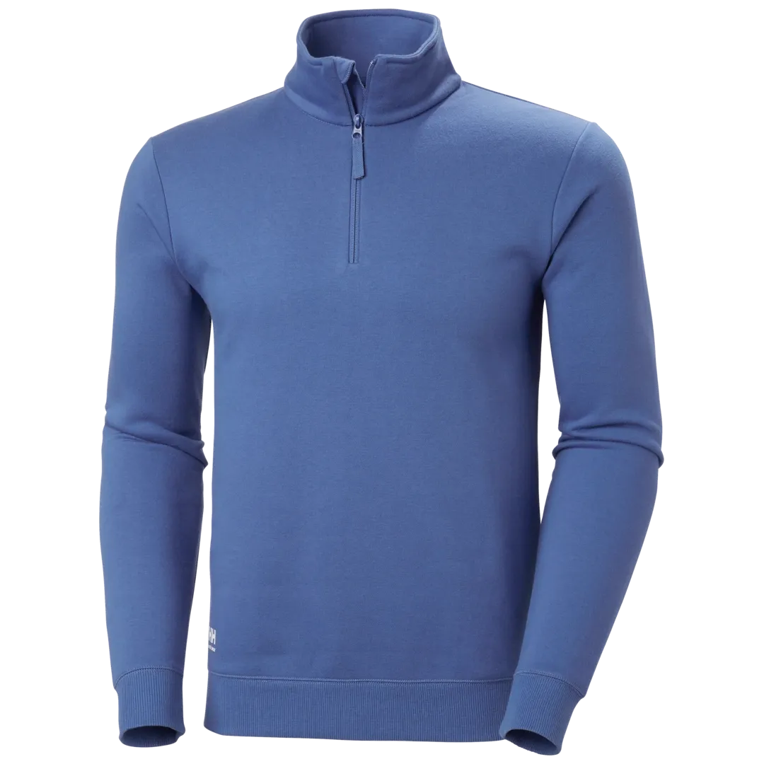 HELLY HANSEN CLASSIC HALF ZIP SWEATSHIRT 79325 Half Zip Work Sweatshirt MEN - Chin Protector – Image 4