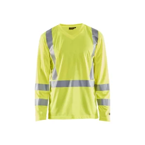 BLAKLADER 33831011 Hi Vis UV long sleeved T shirt Hi Vis Reflective Long Sleeve Work T-Shirt MEN - 100% Polyester