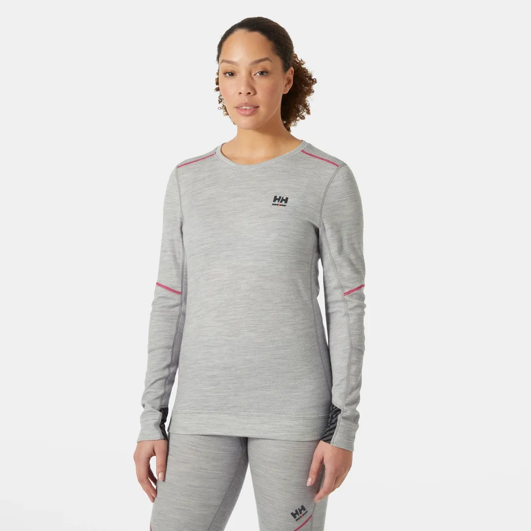 HELLY HANSEN W HH LIFA MERINO CREWNECK 75209 Long Sleeve Work T-Shirt WOMEN - Merino Wool Blend – Image 6