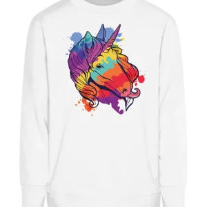 Watercolored Unicorn Design - Comfort Kids Sweater