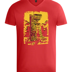 Architecture of Katowice Design - Basic men's v-neck t-shirt