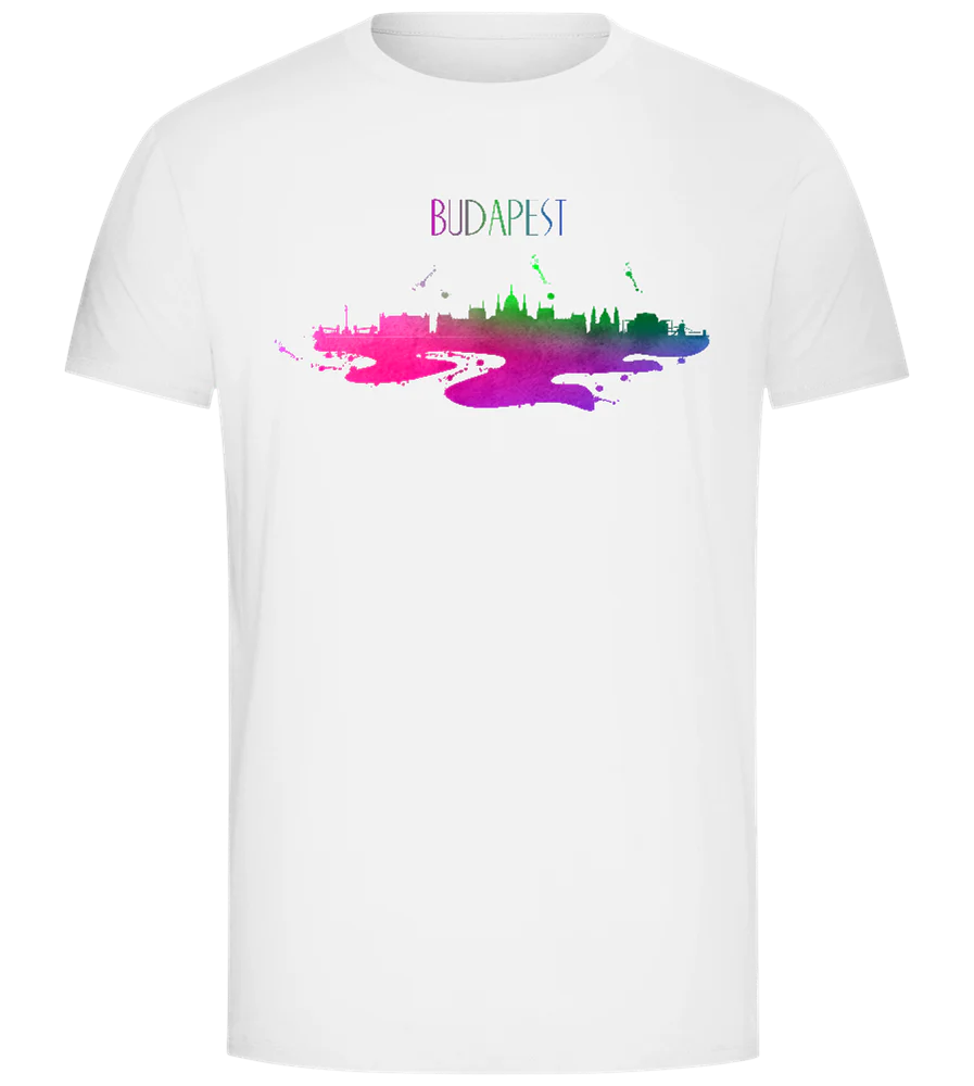 Budapest Watercolor City Skyline Design - Comfort Unisex T-Shirt – Image 2