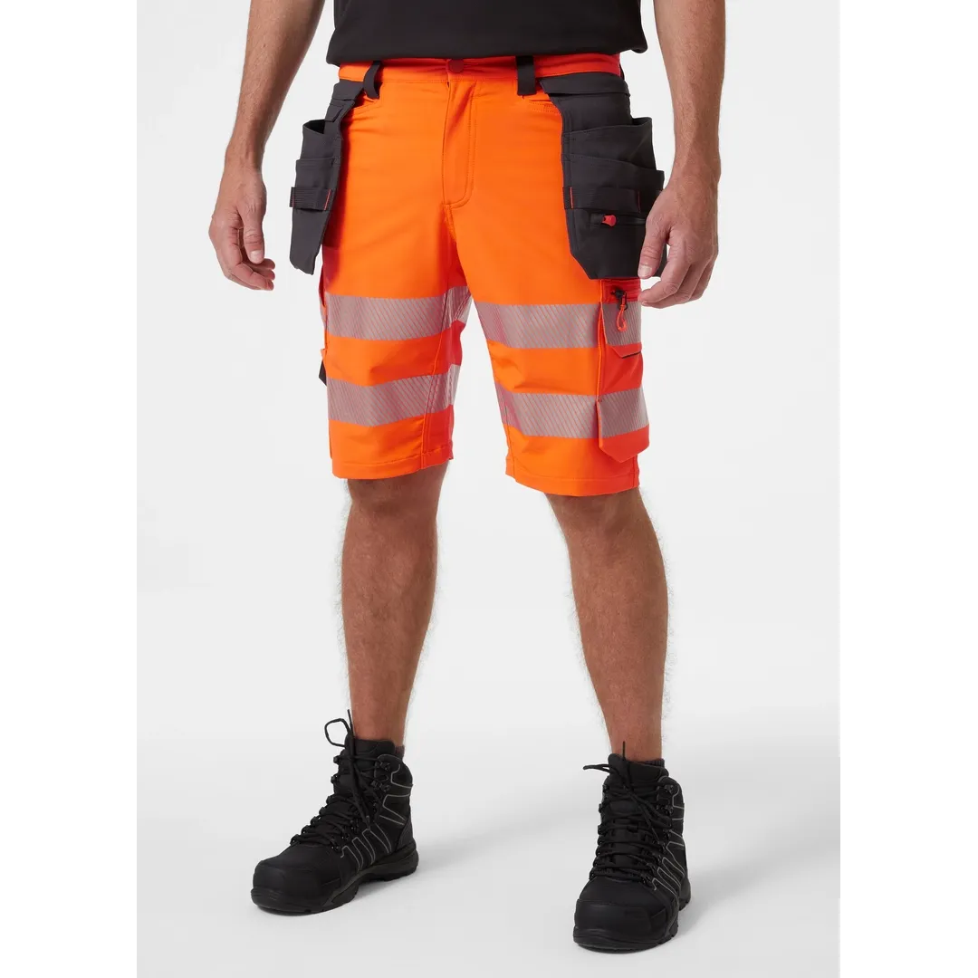 HELLY HANSEN ICU CONSTRUCTION SHORTS 77503 Hi Vis Reflective Work Shorts MEN - 4 Way Stretch Fabric – Image 4